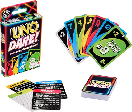 Mattel Games UNO Dare Card Game Ages 7+ 2-10 Players