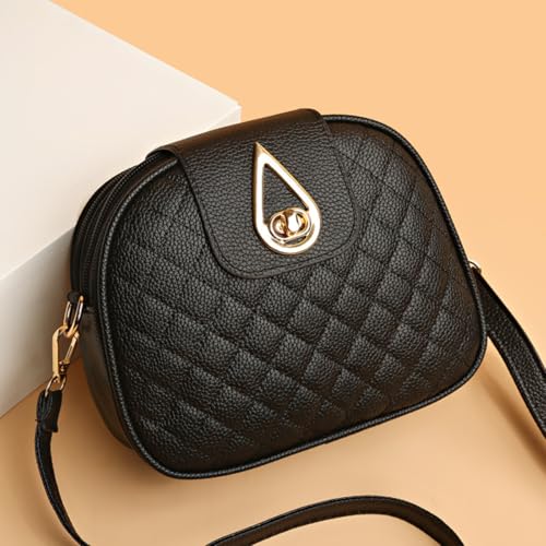 Women's Fashion Quilted Crossbody Bags Casual Shoulder Bag Multi Pocket Purse with Adjustable Shoulder Strap4