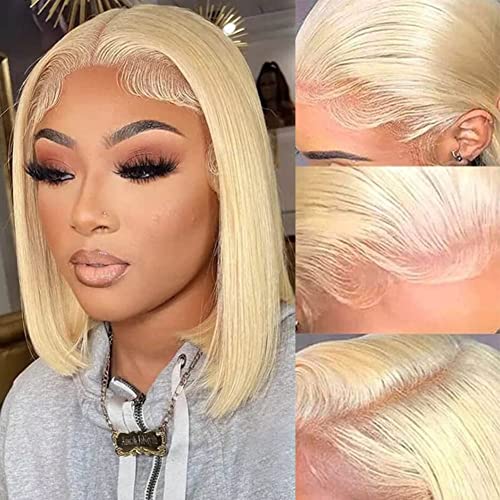 Royal Lady 613 Blonde Short Bob Wigs Human Hair 13x4