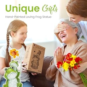 GIGALUMI Solar Garden Statues Loving Frog Garden Decor Figurine Lights for Outside, Yard Decorations Outdoor Patio Decor, Gardening Gifts for Women GIGALUMI Solar Garden Statues Loving Frog Garden Decor Figurine Lights for Outside Yard Decorations Outdoor Patio Decor Gardening Gifts for Women