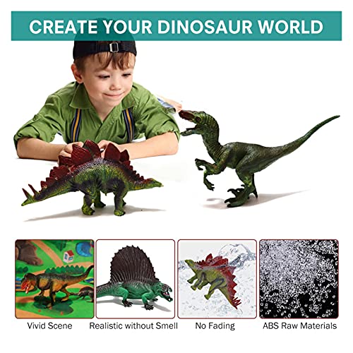 MLKJSYBA Tierspielzeug Lernen Von Pädagogischen Dinosaurier Spielzeug Bewegliche Dinosaurierspielzeug Nutztiere für 2… – Bild 6