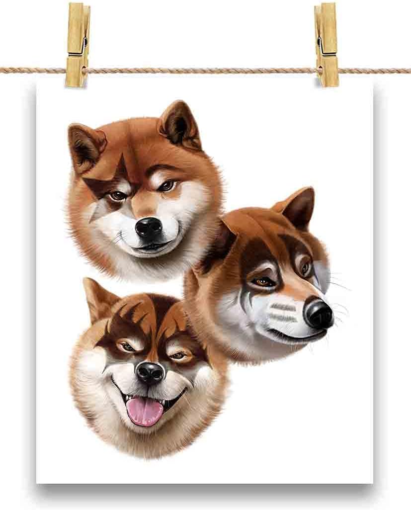 柴犬 ロック ミュージシャン しばけん しばいぬ】 ポスター 白光沢紙(フレーム無し)A1 NieR