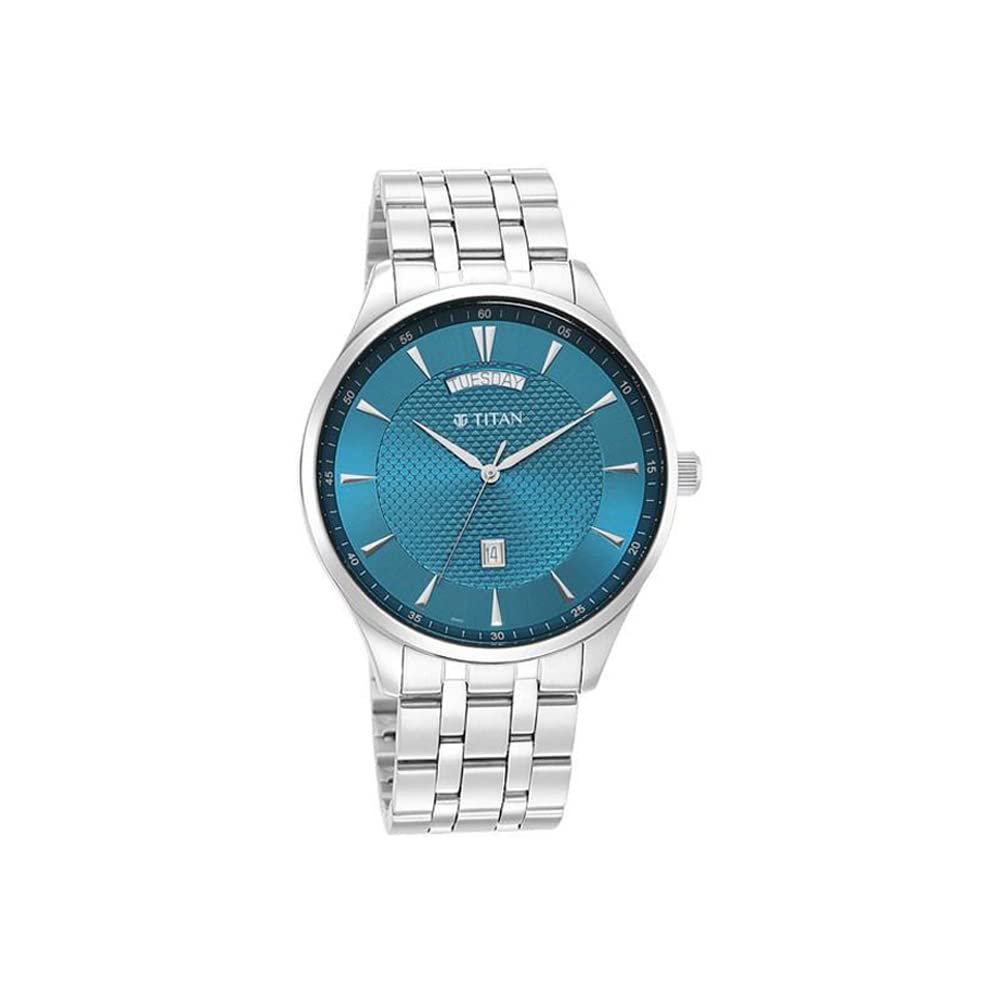 Titan Regalia Opulent Blue Dial Analog with Day and Date Stainless Steel Strap Watch for Men-90127SM01 (B09ZHYF2W2) Amazon Price History, Amazon Price Tracker
