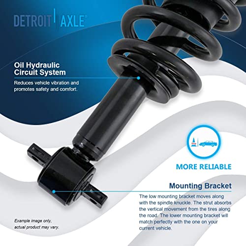 Image of Detroit Axle - 4WD Front 6pc Struts Kit for 2014-2018 Chevy Silverado 1500 GMC Sierra 1500, Struts w /Coil Spring Sway Bars Rear Shock Absorbers 2015 2016 2017 Replacement Suspension