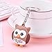 Ximimark 5pcs PVC Owl Keychain Cute Cartoon Animal Bag Key Chain Keyring Ornament Bag Purse Charm Accessories
