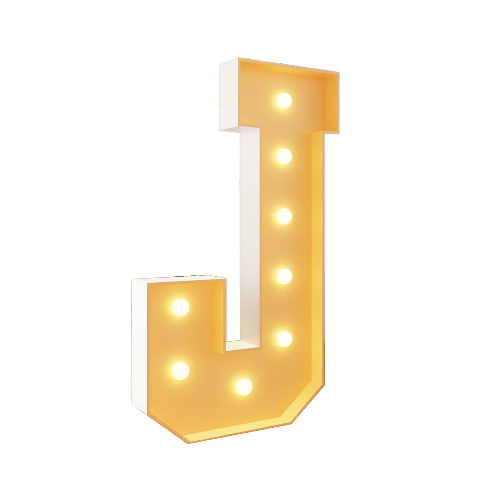 Marquee Letters, Birthday LED Light Up Letter(Letter J,70cm(2.3FT))