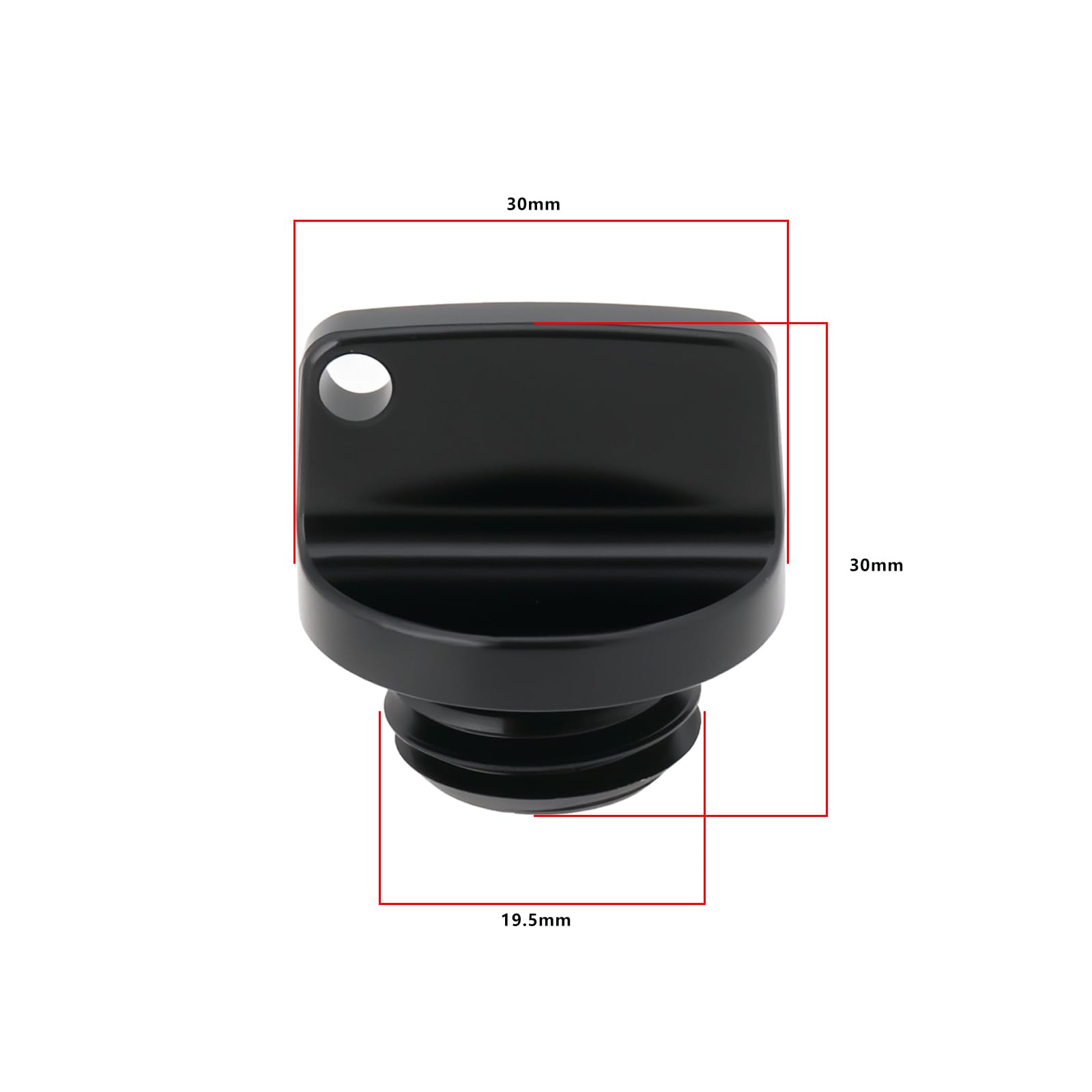 ECSiNG 2pcs Tapa Llenado Aceite Motor Motocicleta M20 X 2,5 Pieza Repuesto CNC Aluminio Tapa Tornillo Tapón Válvula Tapa de Aceite Compatible con Honda Compatible con Yamaha Negro
