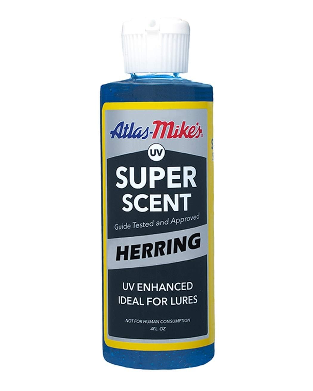 Atlas Mike's Herring UV Super Scent for Fishing Bait to Attract Fish, Blue