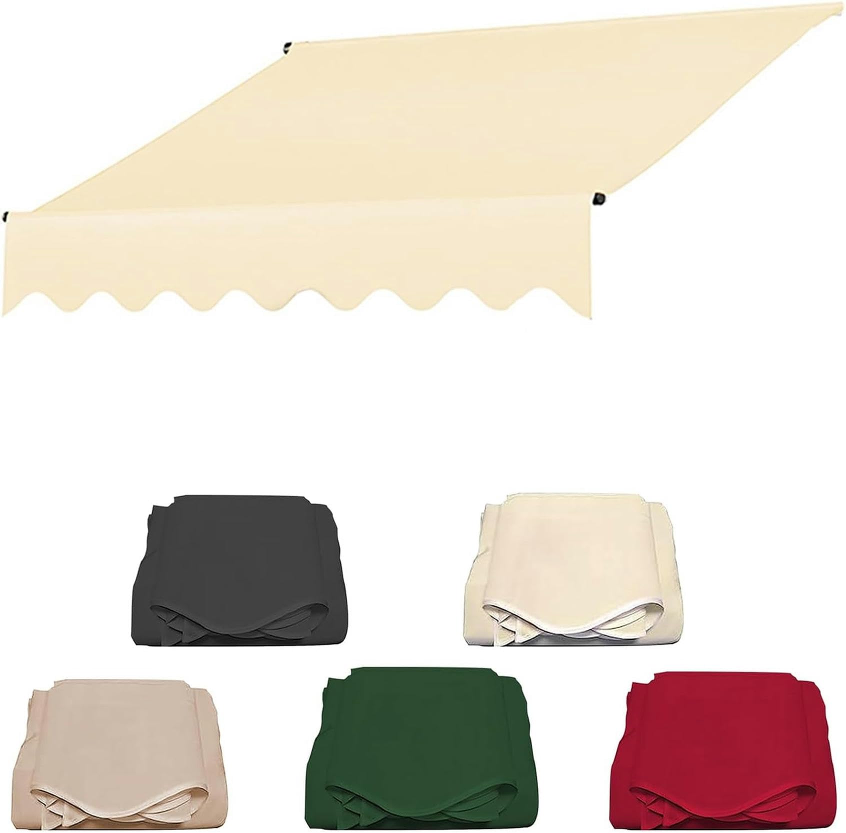 Toldo manual de repuesto de tela retráctil para solucionar el desgaste solar en patio