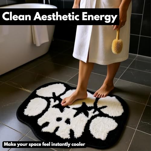 Tapete Decorativo Negro y Blanco con Calavera 28x20 pulg miniatura 6