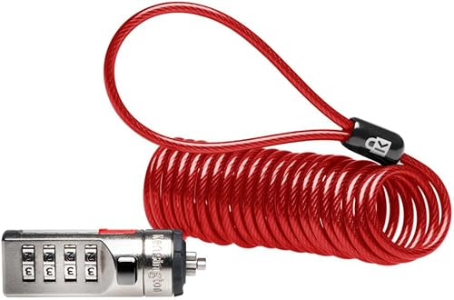 Kensington K64671AM - Cable de combinación portátil para portátiles y otros dispositivos color rojo