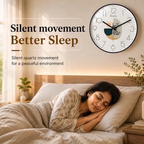 Image of Designer Silent Wall Clock for Bedroom Stylish | Wall Watch for Living Room | Modern Fancy Unique Glass Wall Clock for Hall, Office, Kitchen, Home