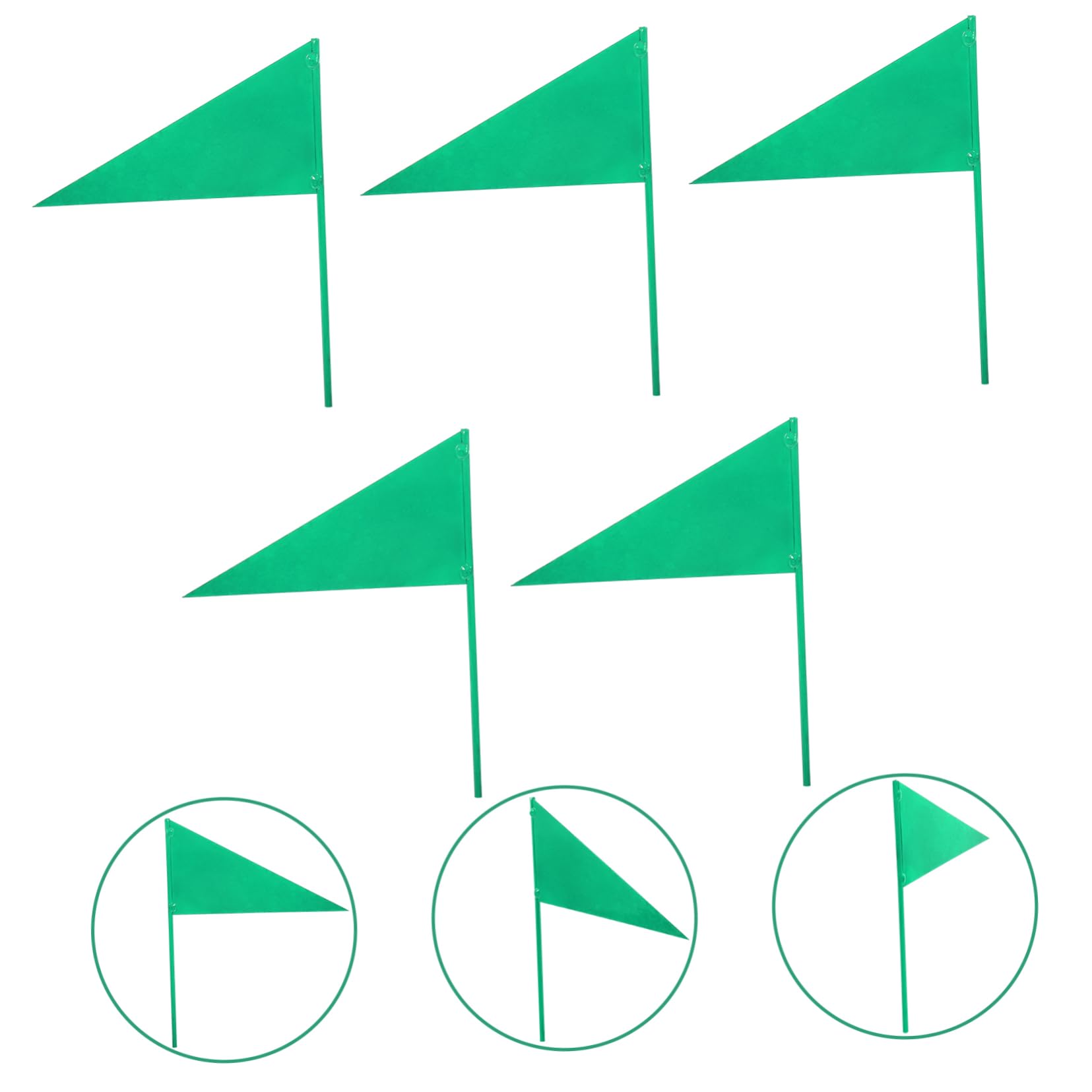 HEALEEP 5pcs Iron Corner Flags for Shot Put Marking Portable Training Accessories for Athletics Lightweight Multi-Functional Field Markers for Practice