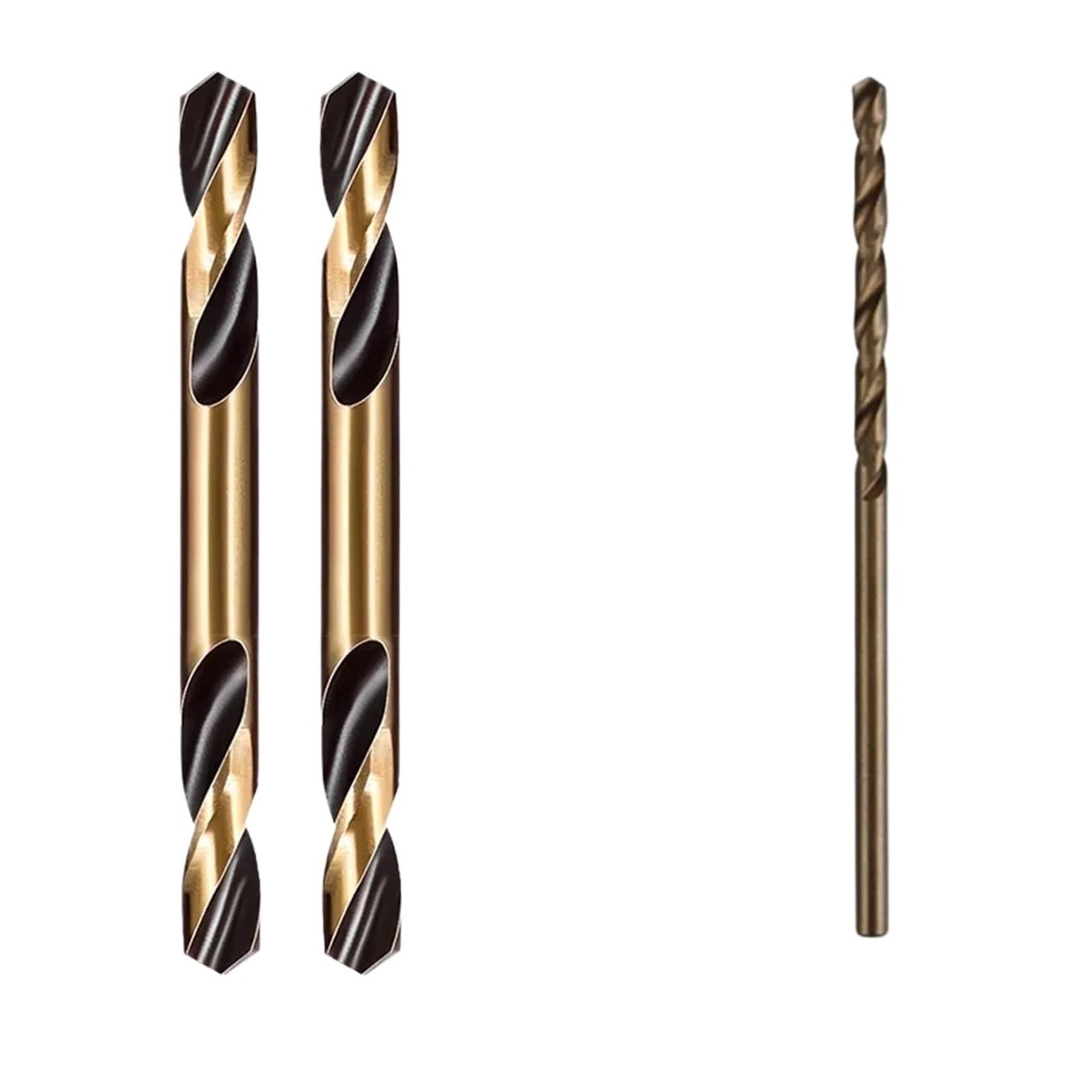 Broca de barrena doble cabeza, Metal filo, acero inoxidable, taladro ultraduro, perforación hierro, brocas 3,0-5,2mm Apto para madera y metal