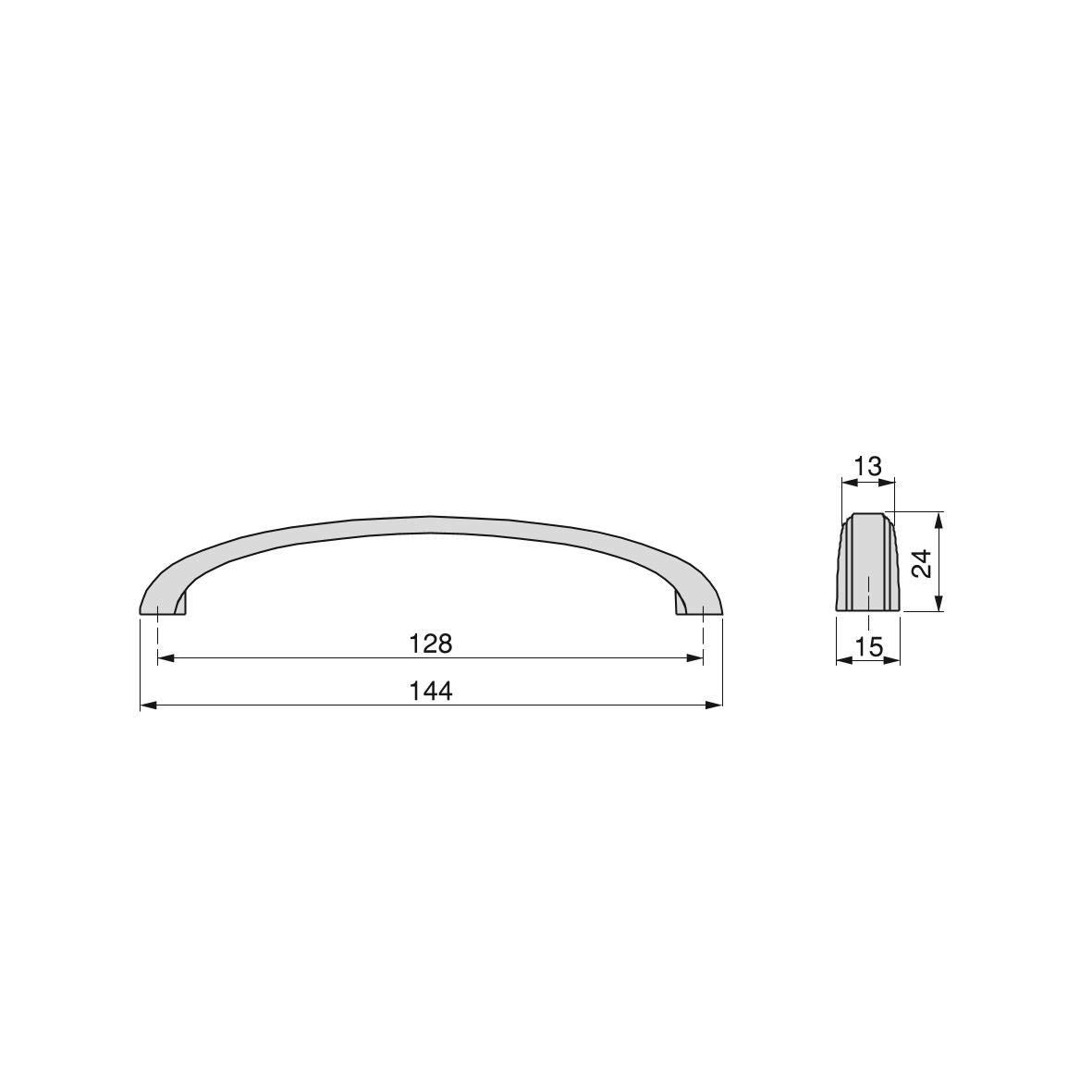 EMUCA - Tirador para mueble, tirador para cajón, intereje 128mm, Zamak, Acabado oro viejo, Set de 25
