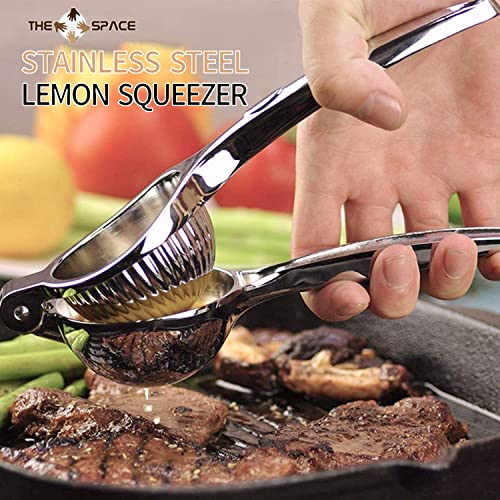 The Space Manual Lemon Squeezer, Stainless Steel Citrus Press Juicer, Anti-Slip, Anti-Corrosion - Image 3