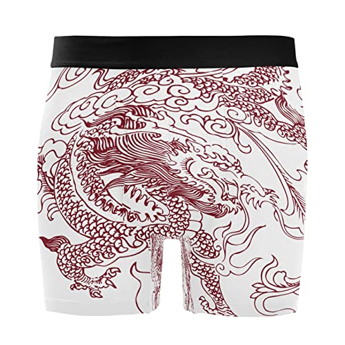 Bóxer para hombre de dragón chino Vnurnrn pack de 2 calzoncillos elásticos de confort