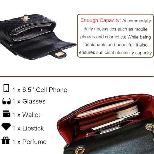 Quilted Leather Crossbody For Women Small Shoulder Purse With Chain Strap Trendy Ladies Small Soft Shoulder Bag Tote Retro Handbags4