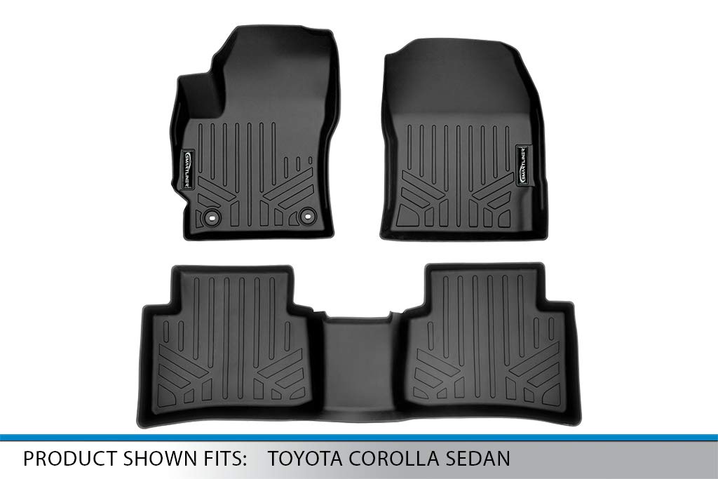 SMARTLINER Custom Fit Floor Mats 2 Row Liner Set Compatible with 2020-2025 Toyota Corolla — view 5