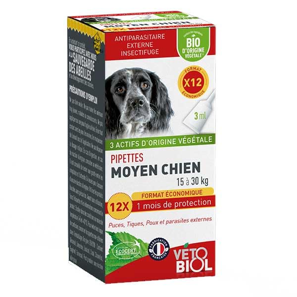 Pipetas de perro grande + 30 kg 12 pipetas