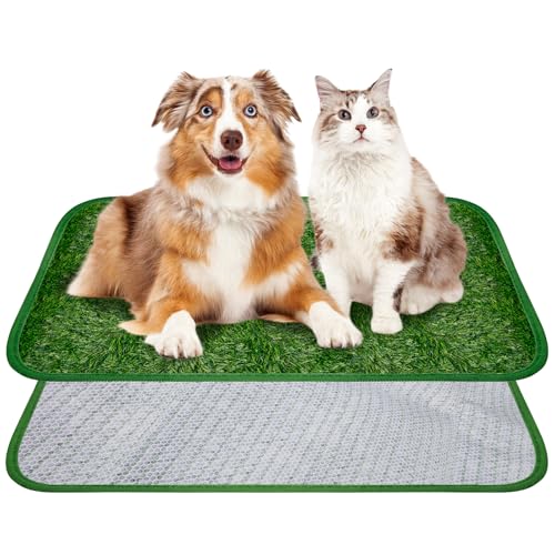 WANDGU Inodoro reutilizable para perros, alfombra de césped: 50 x 70 cm, césped artificial de primera calidad para perros, alfombrilla de entrenamiento para balcón, terraza, jardín