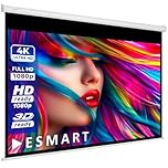 ESMART Economy EXR Rollo-Leinwand 217 cm Bild 200 x 113 cm (90") | Format 16:9 | Heimkino Beamer Projektionsleinwand Rollo Leinwand LCD LED