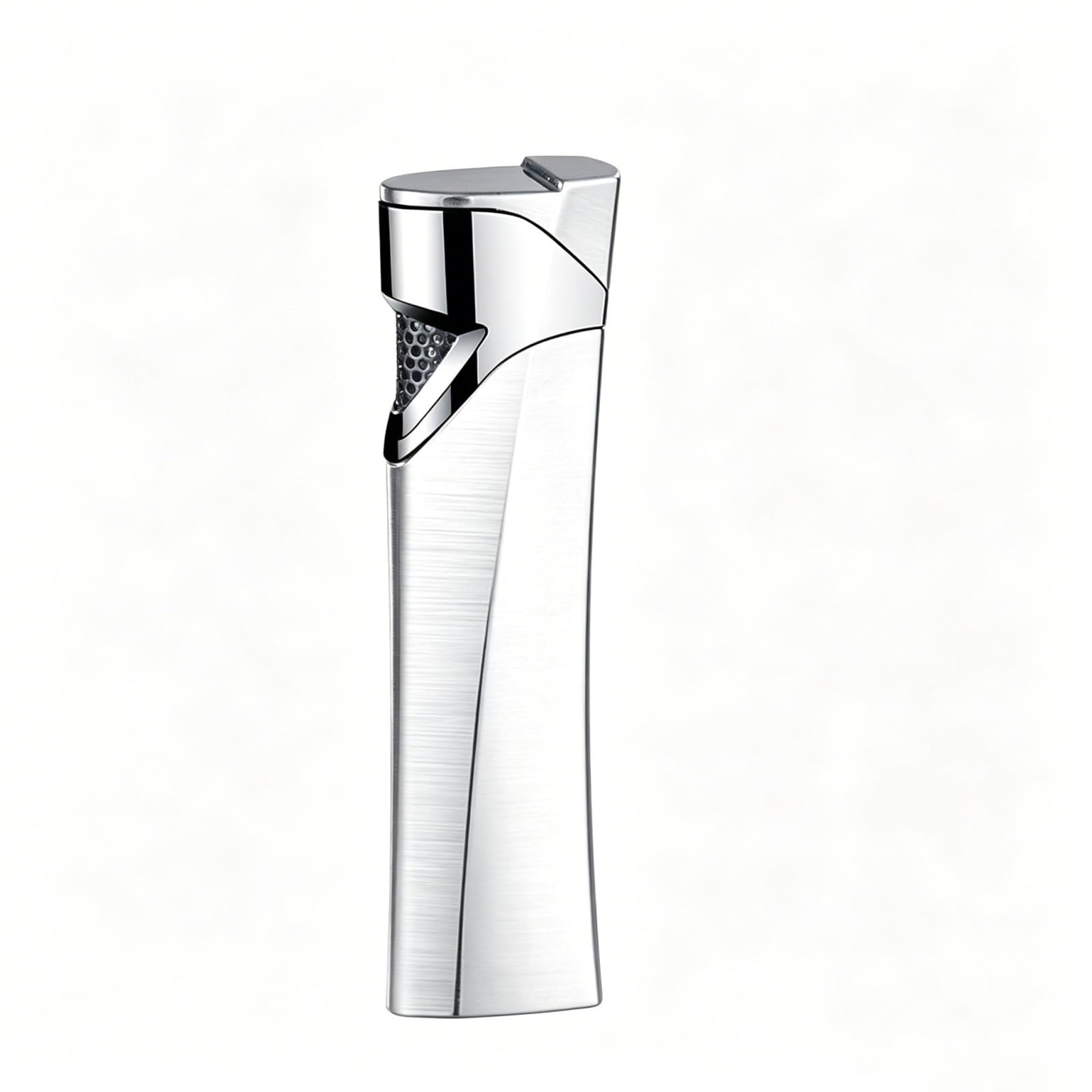 Ogqbeapc Men's B Refillable Utane Lighter, Windproof Jet Flame Lighter With Adjustable Flame, Slim Pocket Zinc Alloy Lighter For Gifts For Daily Use(B)