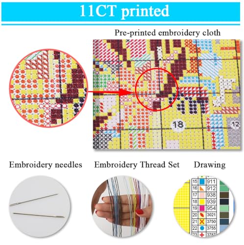 Apcufir X3737 Christmas Stamped Cross Stitch Kits thumb #5