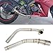 Produktbild Hlyjoon Auspuff Mittleres Verbindungsrohr, Motorrad Modifikation Auspuff System Stecker Auspuff Mittleres Rohrverbindungsstück Motorrad Auspuffrohr für YZF R15 MT-15 MT-125 2008-2017