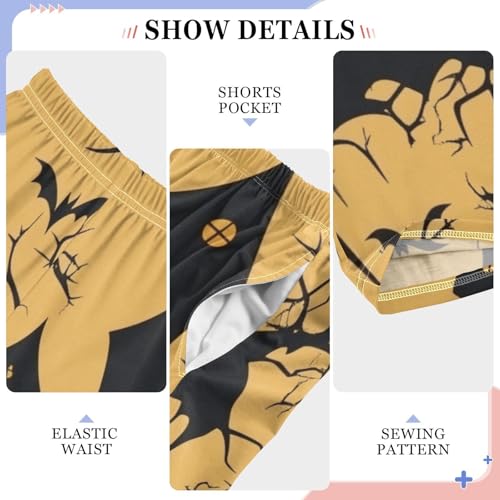 Halloween Castles Boys Long Pants Soft Trousers Elastic Waist Kids Lounge Bottoms with Pockets S-XL4