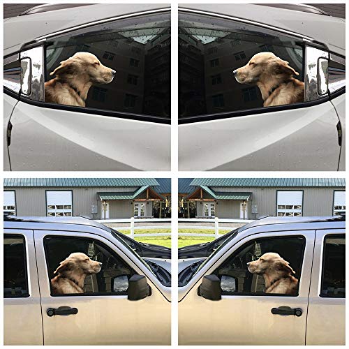 Dog Car Side Window Decal Vinyl Sticker Perforated Funny Car Window Decal Left And Right Side Window Cling, 12.99'' X 10.24'' #TOP4