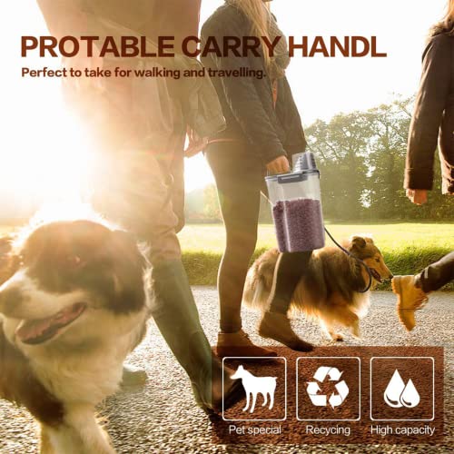 Tiovery Upgraded Dog Food Storage Container Small, Cat Food Container Airtight, Pet Food Container Dispenser With Pour Spout, Measuring Cup And 4 Seal Buckles For Dogs, Cats, Birds (Grey) #TOP6