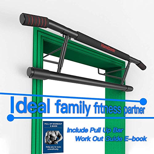 HANDSONIC Pull Up Bar Doorway, Chin up Bar no Screws, Heavy Duty Trainer