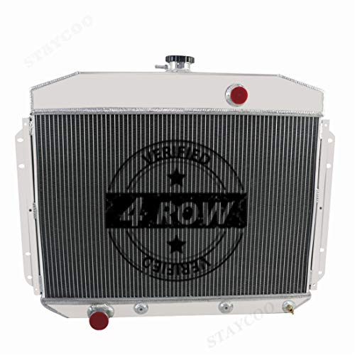 CoolingSky 4 Row All Aluminum Radiator for 1961-1964 Ford F-100 F-250 F-350 Pickup Truck V8 Engines