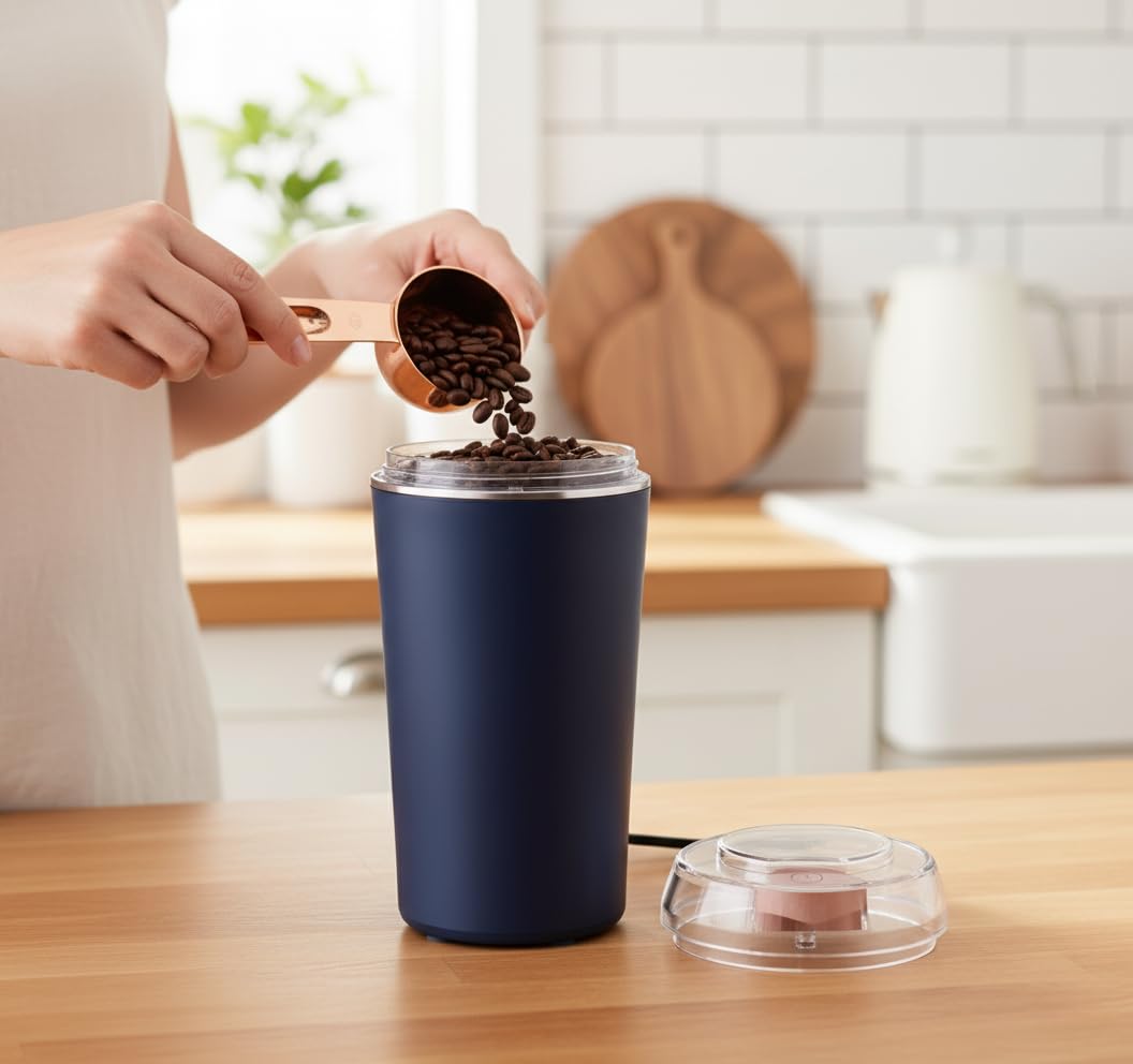 Mini Portable Coffee Grinder - Stainless Steel -4