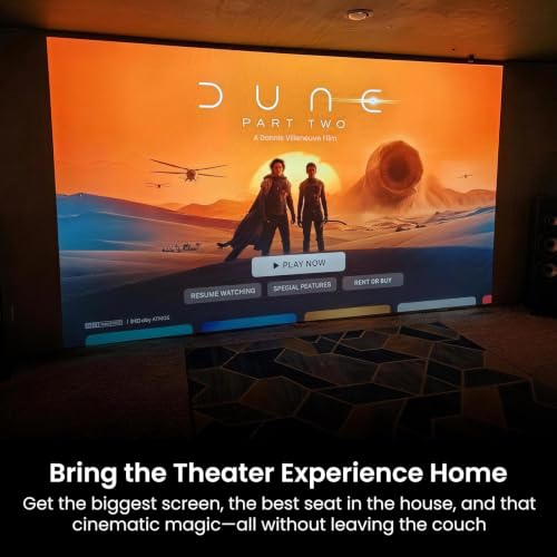 Image of HAPPRUN 3000 ANSI Google TV Projector, 4K HDR, Auto Focus | Google TV • 3000 ANSI Brightness • 4K HDR • Dolby Audio • AI Auto Focus • Motion Compensation • Plug & Play