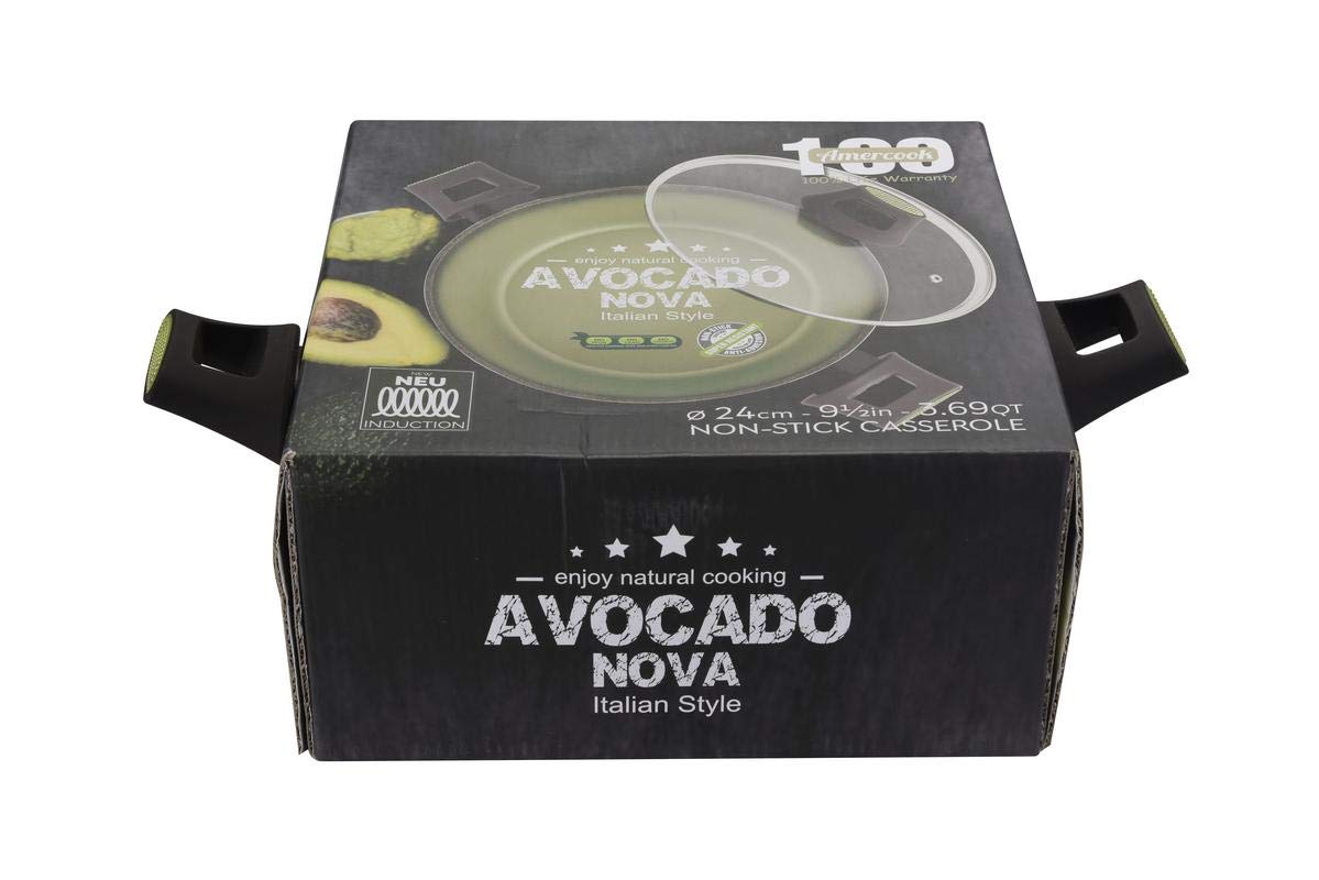 Casseruola Amercook Avocado con coperchio, 28 cm
