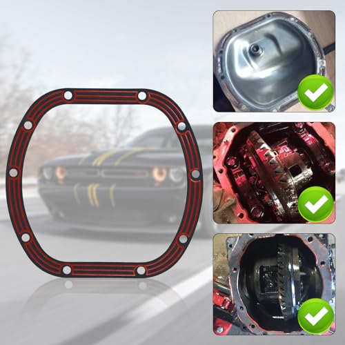 Image of PEUTIER 2pcs Differential Cover Gasket for Dana 30, Metal Black Replacement Cover Gasket for Dana 30 Differential, 06027-28