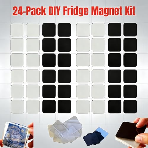 Kit de 24 imanes acrílicos transparentes cuadrados miniatura 5