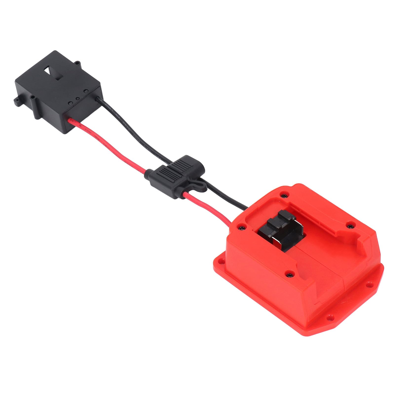 18V Battery Adapter Sturdy Lightweight with Wire Harness Connectors and Holder for Peg Perego Riding Toys RC Toys Robotics Projects Upgrading Power Supply Plan (Black Connector)