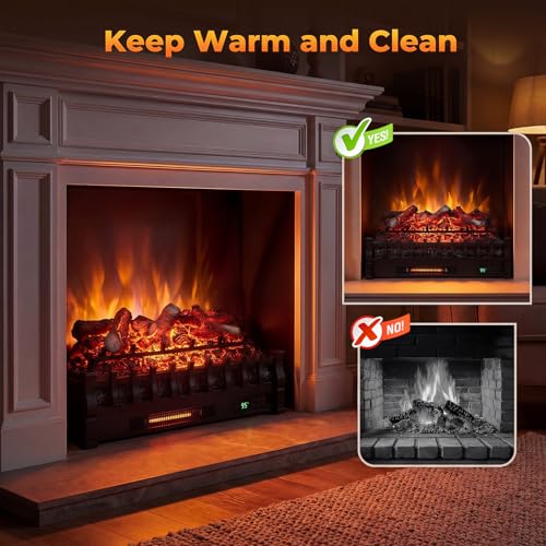 Image of Tangkula 26 inch Smart Electric Fireplace, Compatible with Alexa, WiFi Enabled