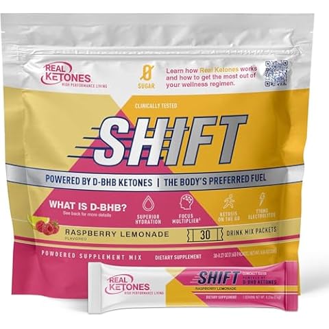 Real Ketones BHB Exogenous Ketones Drink Mix Packets Keto Electrolytes Powder Packets No Sugar with 4 Main Fasting Electrolytes Plus Hydrating Patented Keto BHB - 30 Count Raspberry Lemonade Cover