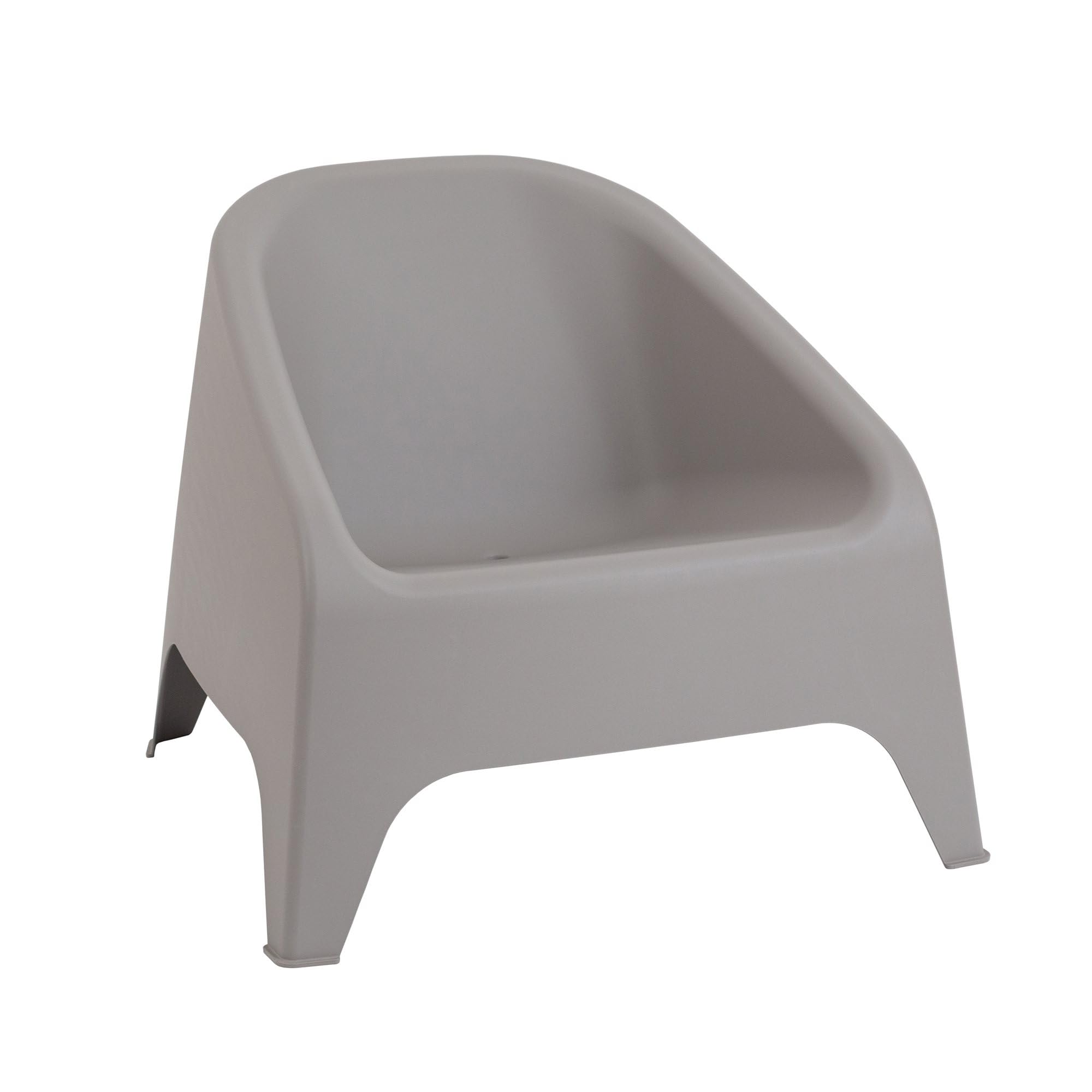 Toomax Kit 2 Poltrone Matera + Tavolino Petra Grigio Tortora, set da giardino con vano 21L, plastica riciclata