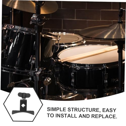 Soporte de montaje para aro de caja Hemoton Clamp con agarre firme, construcción duradera para instrumentos de percusión y tambor fácil instalación, negro miniatura 7