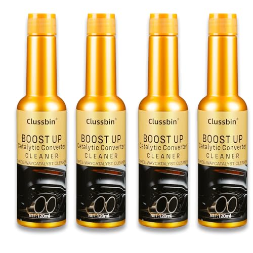 Catalytic Convertor Cleaner 4Pcs Clussbin Catalytic Converter Cleaner Kit Fuel System Treatment Oil Additive