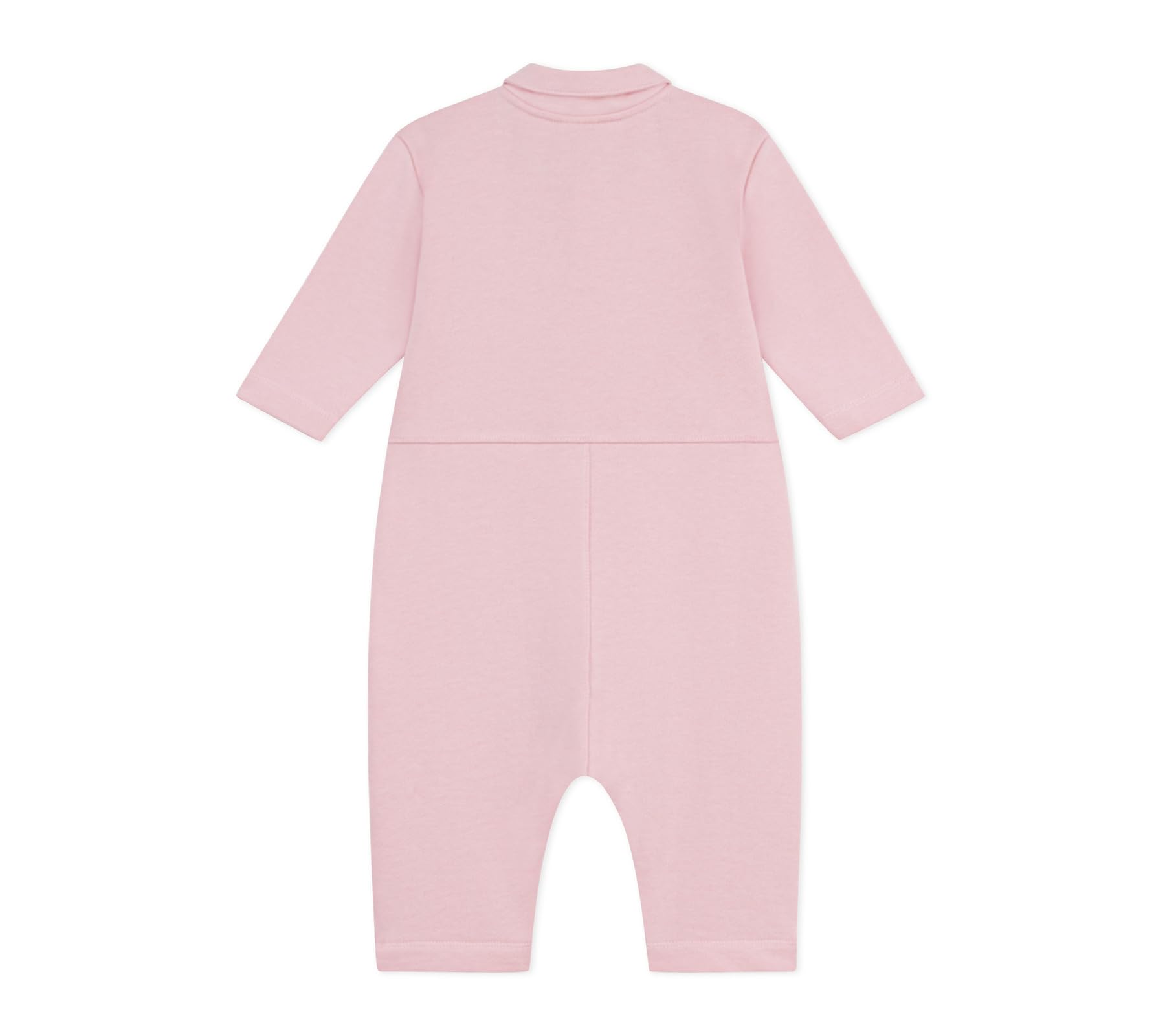 Petit Bateau Długi kombinezon niemowlęcy z jednokolorowej bawełny, styl pompiste