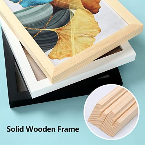 Cispree Photo Frame, A4 Wooden Picture Frames with Plexiglass Clear Sheet,Large Poster/Documents Frame for Family/Christmas/Photo A4(21 * 29.7CM)-White