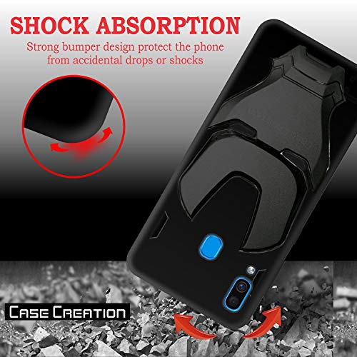 Image of COVERLY Official 3D Touch Feel Trending Real Hero Avenger Logo Mask Soft Rugged Grip Iron Man Super Power Cartoon Movie Silicone Matte Strong Back Cover for Samsung Galaxy M10s (2019) - Black