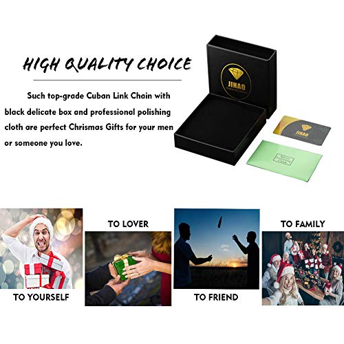 Jinao 20Mm 6 Times 14K Gold Plated Cuban Link Chain Iced Out Bling Round Carre Baguette Cut Cz With Prong Setting Simulated Diamond Chain Necklace For Men (Rose Gold&White Gold, 18) #TOP5