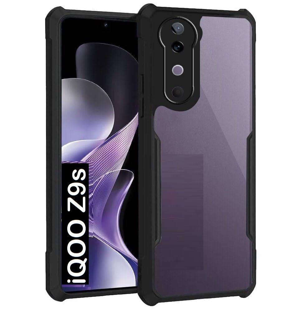 AARALHUB iQOO Z9s 5G Back Cover | Black Transparent Case | Back Cover Case for iQOO Z9s 5G (B0DFDWJ1NR) Amazon Price History, Amazon Price Tracker